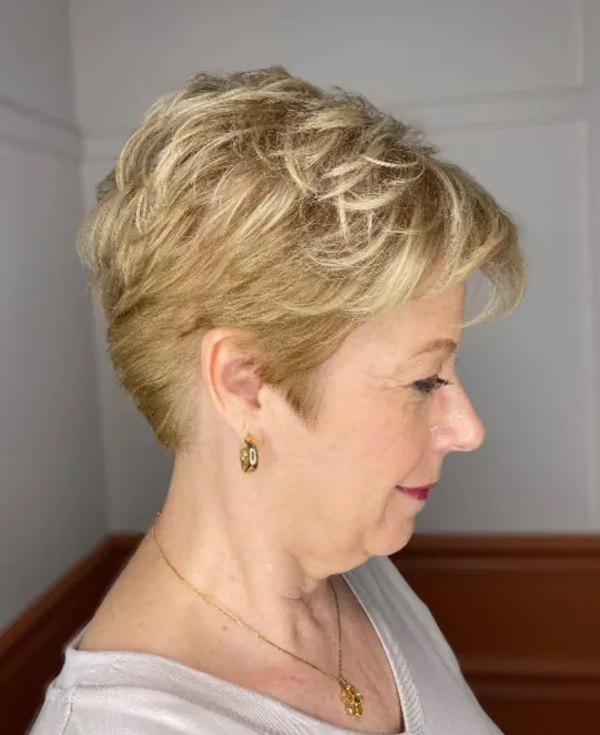 Precision short haircut with a refined finish